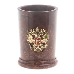 Карандашница из лемезита &quot;Герб РФ&quot; — 