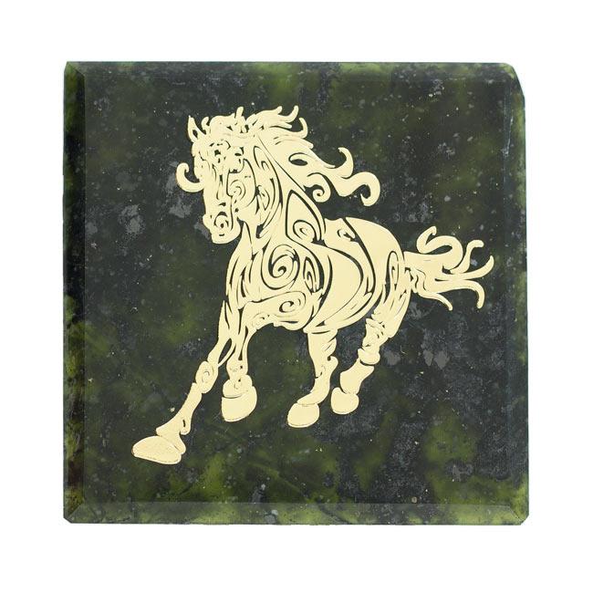 Магнит "Скачущая лошадь" змеевик фото 1 — 
