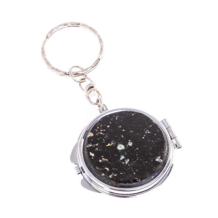 Складное зеркало брелок из мусковита круглое фото 1 — 