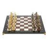 Шахматы подарочные "Нефтяники" 44х44 см лемезит мрамор фото 2 — 