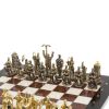 Шахматы подарочные "Нефтяники" 44х44 см лемезит мрамор фото 3 — 