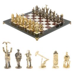 Шахматы подарочные &quot;Нефтяники&quot; 44х44 см лемезит мрамор — 