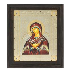 Икона &quot;Семистрельная БМ&quot; 24,5х28,5х2 см Златоуст — 
