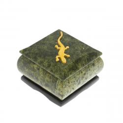 Шкатулка квадратная с прямой ящерицей 6,5х6,5х5 см — 