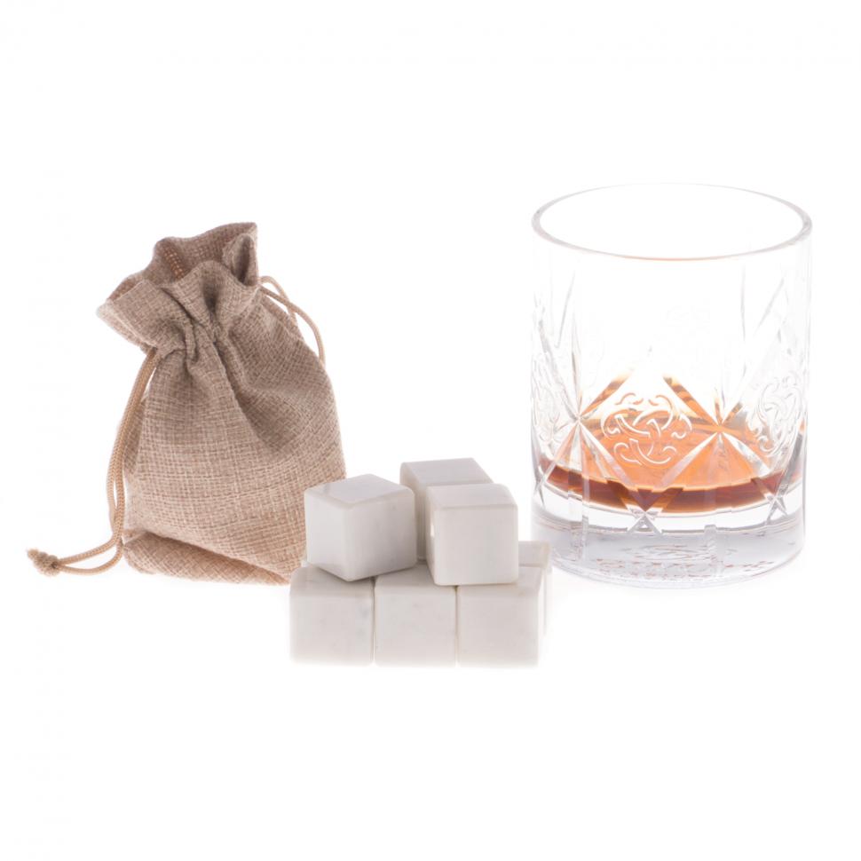 Камни для виски 9 кубиков из белого мрамора фото 1 — 