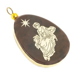 Брелок-кулон знак зодиака &quot;Дева&quot; камень обсидиан — 