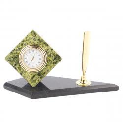 Письменный мини-набор &quot;Кубик&quot; змеевик — 