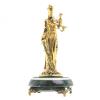 Статуэтка из бронзы "Фемида" на подставке из змеевика фото 3 — 