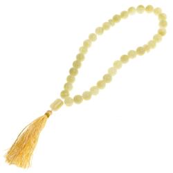 Четки из зеленого оникса 35 бусин круглые с кисточкой — 