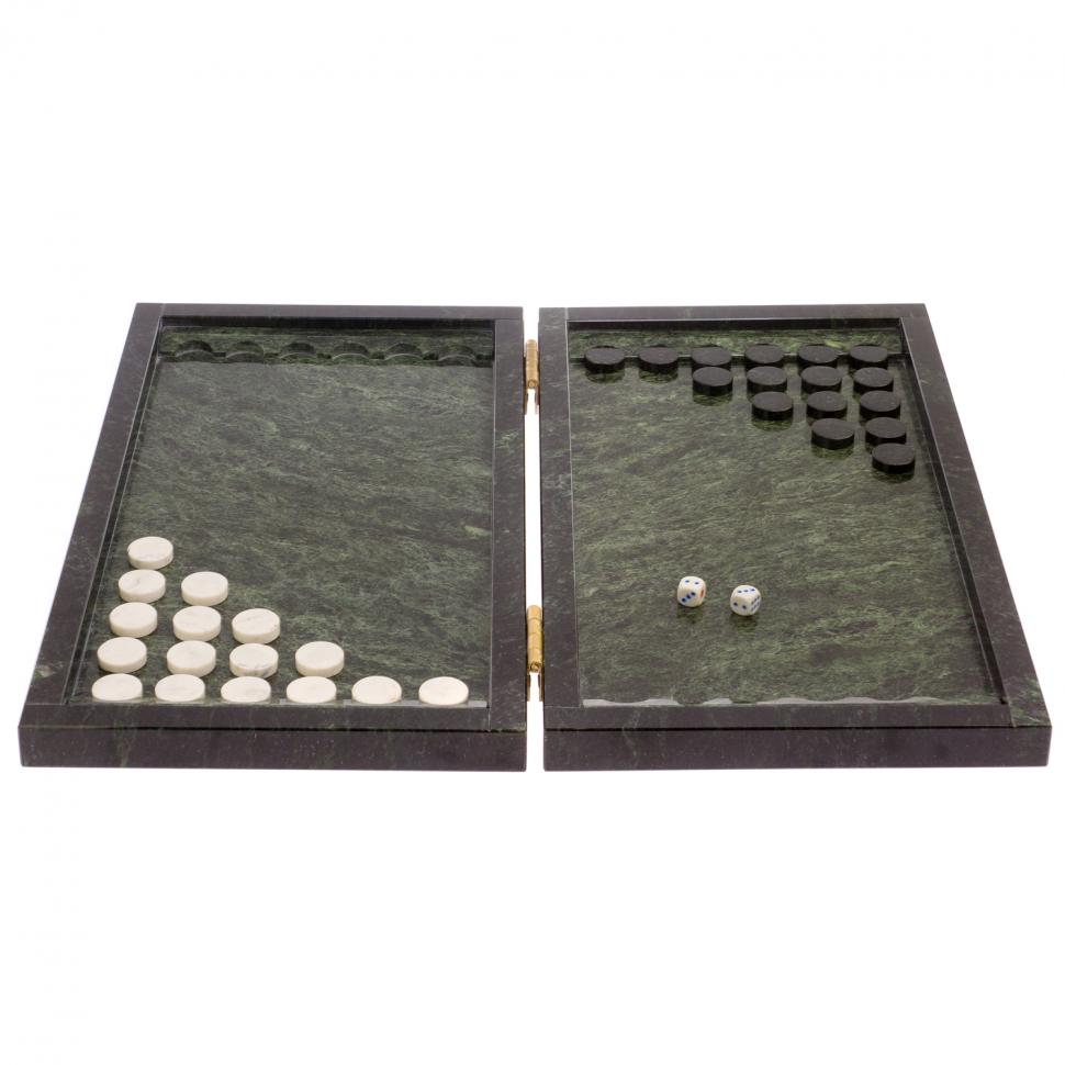 Подарочные нарды из змеевика фото 1 — 