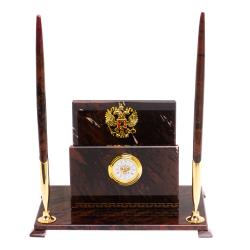 Настольный набор &quot;Классический&quot; из обсидиана — 