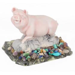 Сувенир &quot;Свинка&quot; из мрамолита — 