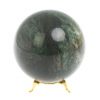 Шар из темно зеленого шабровского змеевика 10,5 см фото 2 — 