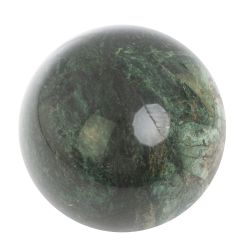 Шар из темно зеленого шабровского змеевика 10,5 см — 