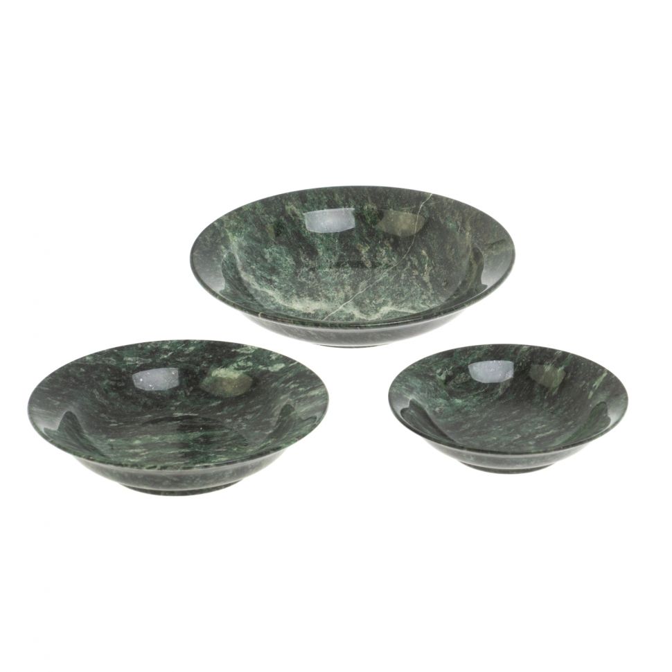 Набор тарелок из шабровского змеевика 3 шт фото 1 — 