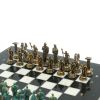 Шахматы "Подвиги Геракла" фигуры  бронза / патина 28х28 см из мрамора фото 3 &mdash; 