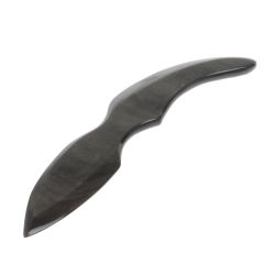 Нож каменный из серого обсидиана — 