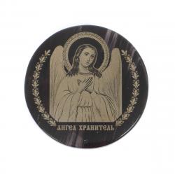 Оберег в машину &quot;Ангел Хранитель&quot; обсидиан черный 47 мм — 