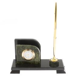 Письменный мини-набор из камня змеевик — 