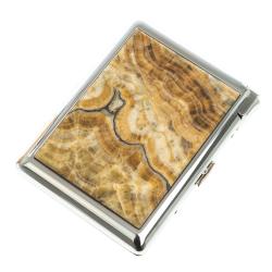 Портсигар на 20 сигарет с зажигалкой камень оникс — 