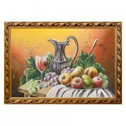 Натюрморт &quot;Фрукты с кувшином вина&quot; багет 46х66 см, каменная крошка — 