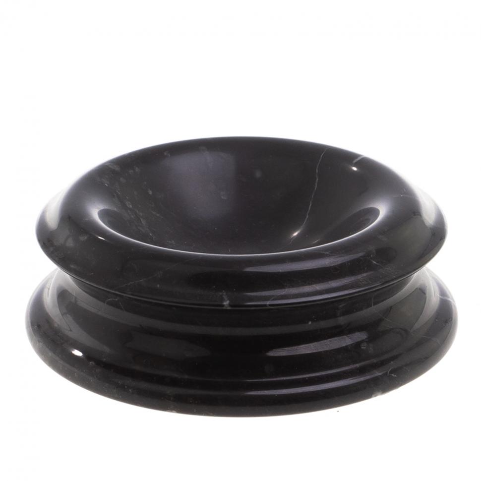 Пепельница из черного мрамора 10х10х3,3 см фото 1 — 