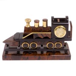 Паровоз из обсидиана 25х10,5х13 см — 