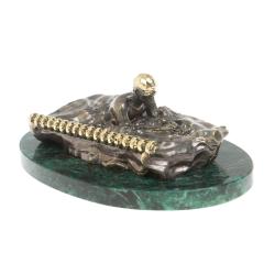 Статуэтка из бронзы &quot;Пловец&quot; змеевик — 