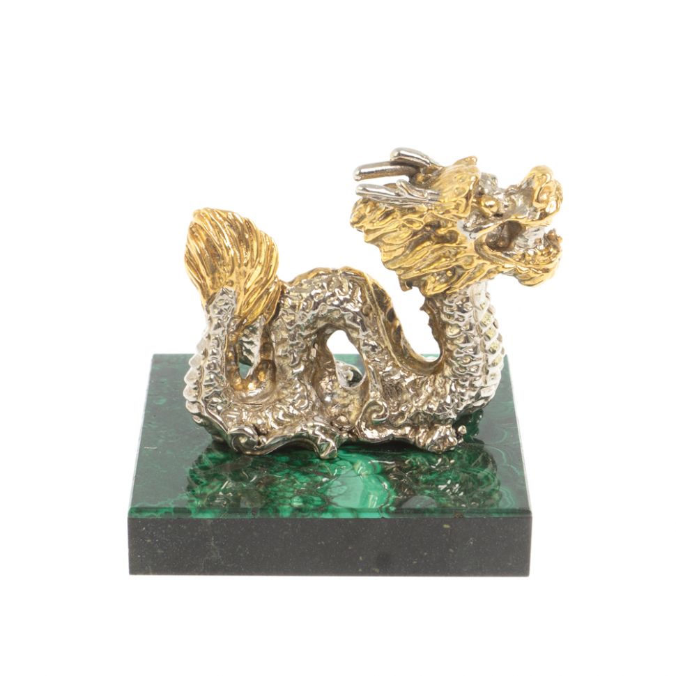 Статуэтка "Дракон" малахит фото 1 — 