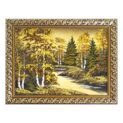 Картина &quot;Осенняя ночь&quot; багет 36х46 см, каменная крошка — 