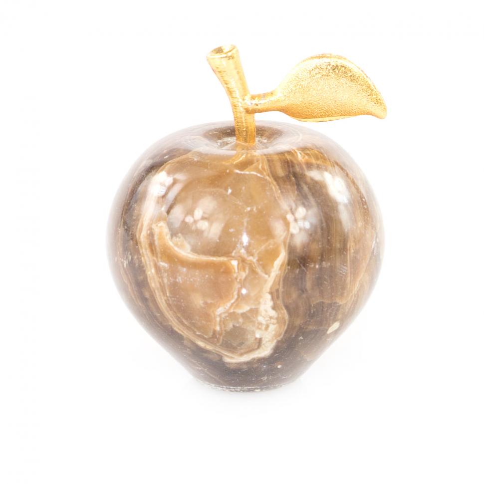Яблоко сувенирное оникс коричневый 5х6 см (2) фото 1 — 