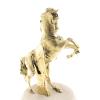 Статуэтка из бронзы "Конь на дыбах" на подставке из мрамора фото 2 — 