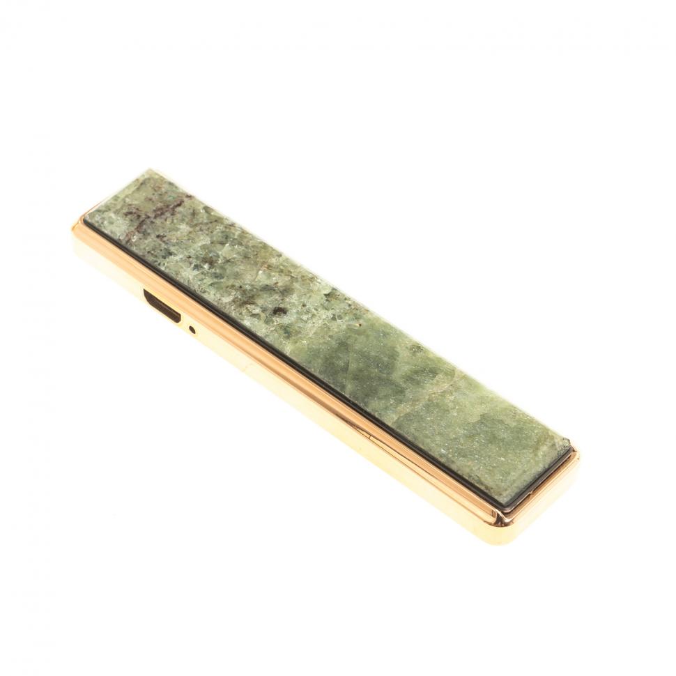 Электронная зажигалка камень желтый апатит зарядка USB фото 1 — 