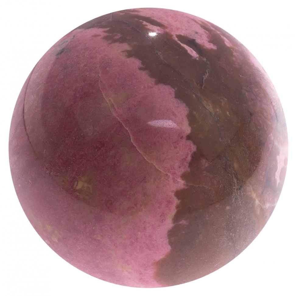 Шар из родонита 8 см розовый фото 1 — 