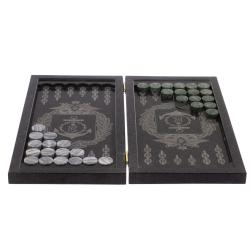 Нарды с гравировкой &quot;Черноморский флот&quot; из гранита — 