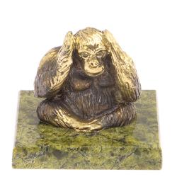 Обезьяна &quot;Ничего не слышу&quot; из змеевика — 