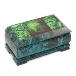 Шкатулка Хозяйка медной горы с иллюстрацией малахит 18х9х8 см — 