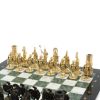 Шахматы из бронзы "Спарта" доска 40 х40 см мрамор / шабровский змеевик фото 4 — 