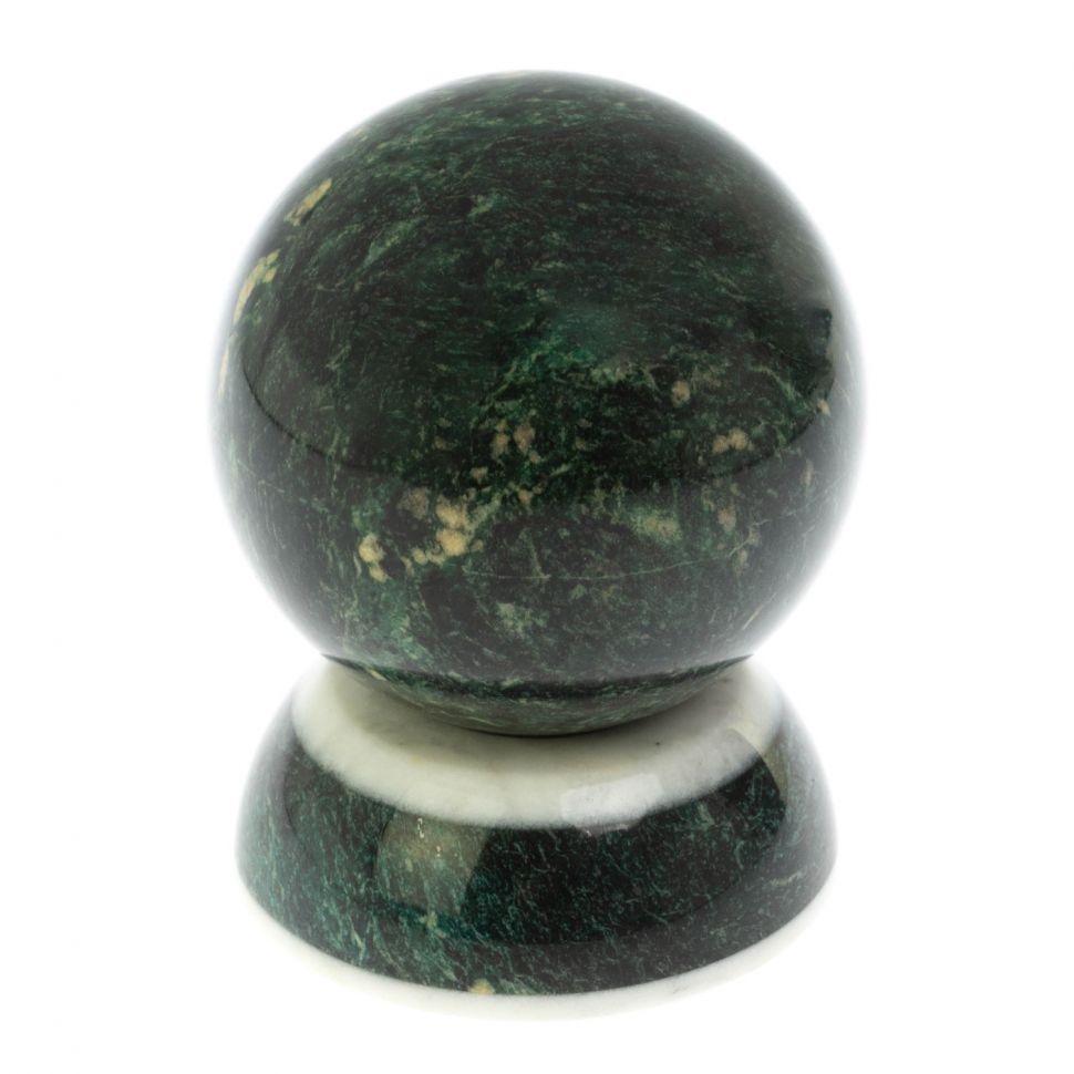 Шар на подставке 10,5 см из змеевика фото 1 — 