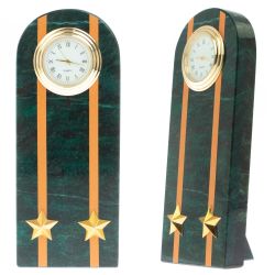 Часы &quot;Погон подполковник  МЧС&quot; камень змеевик — 