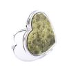 Зеркальце "Сердце" из змеевика цвет серебро фото 2 — 