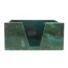 Лоток для бумаг "Кубарик" из темно-зеленого змеевика 11х11х5 см фото 3 — 