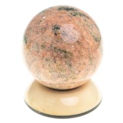 Сувенир &quot;Шар Антистресс&quot; из розового мрамора 9 см на подставке — 