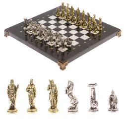 Шахматы &quot;Царь Леонид&quot; доска 28х28 см мрамор змеевик — 