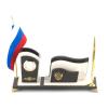 Настольный набор с флагом России мрамор фото 1 — 