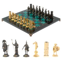 Шахматы подарочные &quot;Спарта&quot; фигуры шабровский змеевик — 