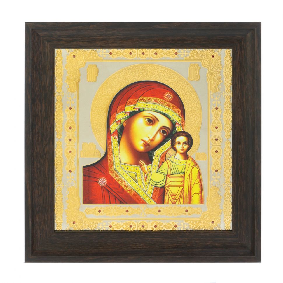 Икона "Казанская БМ" багет 22,5х23,5х2 см Златоуст фото 1 — 