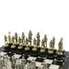 Шахматы "Римляне против Галлов" на подставках доска 40х40 см мрамор/змеевик фото 3 — 