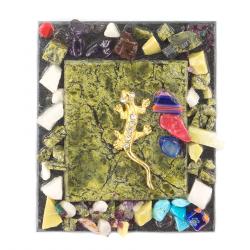 Магнит &quot;Ящерица&quot; квадрат змеевик — 