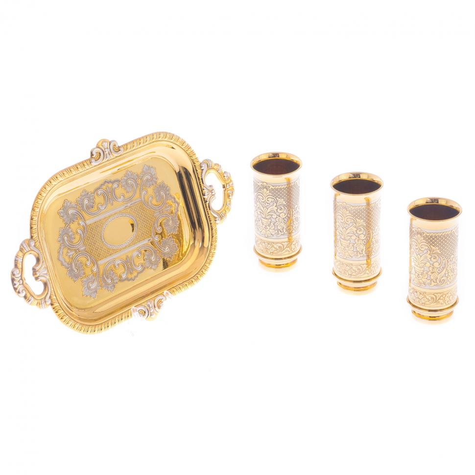 Набор "Подарочный" 3 стопки на подносе Златоуст фото 1 — 